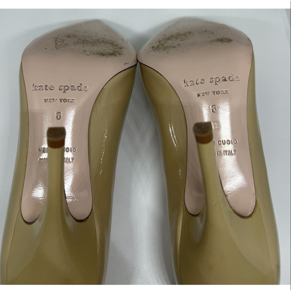KATE SPADE Tan New York Licorice Patent Pointed-toe Pumps - Picture 8 of 8